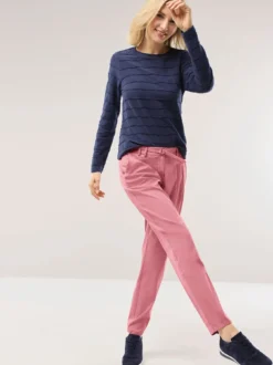 Bundfaltenhose aus Baumwollmix