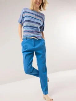 Bundfaltenhose aus Leinenmix