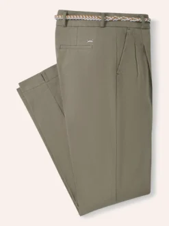 Bundfaltenhose aus Leinenmix