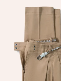 Bundfaltenhose aus Leinenmix