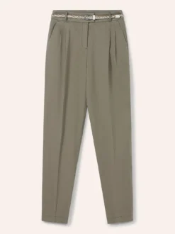 Bundfaltenhose aus Leinenmix