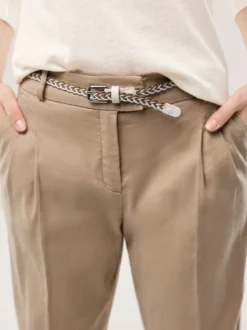 Bundfaltenhose aus Leinenmix