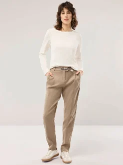 Bundfaltenhose aus Leinenmix
