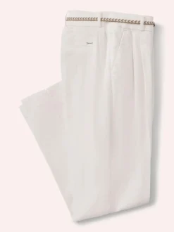 Bundfaltenhose aus Leinenmix