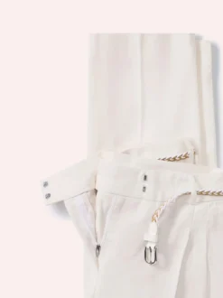 Bundfaltenhose aus Leinenmix