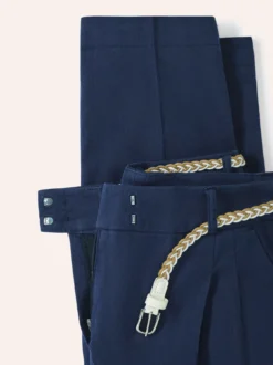 Bundfaltenhose aus Leinenmix