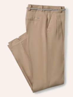 Bundfaltenhose aus Leinenmix