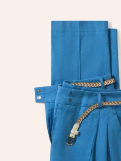 Bundfaltenhose aus Leinenmix