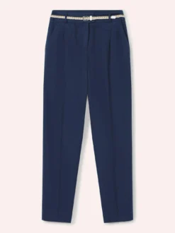 Bundfaltenhose aus Leinenmix