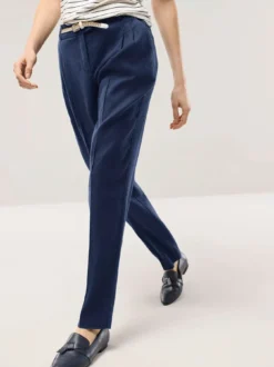 Bundfaltenhose aus Leinenmix