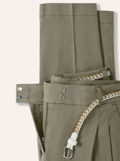 Bundfaltenhose aus Leinenmix