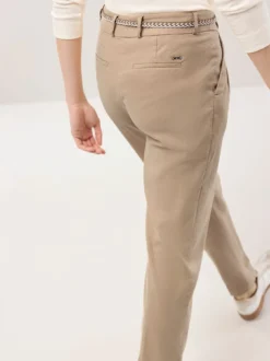 Bundfaltenhose aus Leinenmix