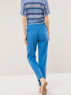 Bundfaltenhose aus Leinenmix