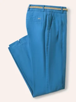 Bundfaltenhose aus Leinenmix