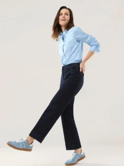 Chino Denim mit Saumumschlag
