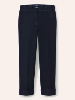 Chino Denim mit Saumumschlag