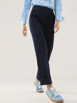 Chino Denim mit Saumumschlag