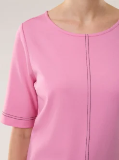 Edeljerseyshirt mit Zierstich