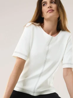 Edeljerseyshirt mit Zierstich