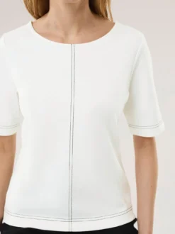 Edeljerseyshirt mit Zierstich