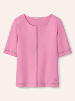 Edeljerseyshirt mit Zierstich