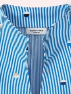 Extraglatt-Bluse Kelchkragen