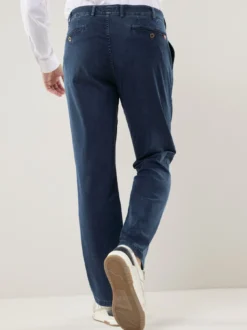 Extraglatt Flex-Bundfaltenjeans