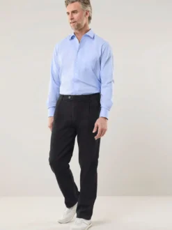 Extraglatt Flex-Bundfaltenjeans