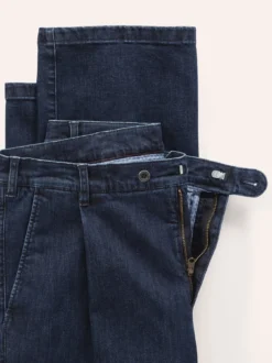 Extraglatt Flex-Bundfaltenjeans