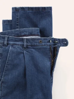 Extraglatt Flex-Bundfaltenjeans