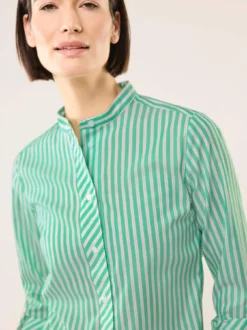 Extraglatt Stehkragen Bluse