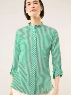 Extraglatt Stehkragen Bluse