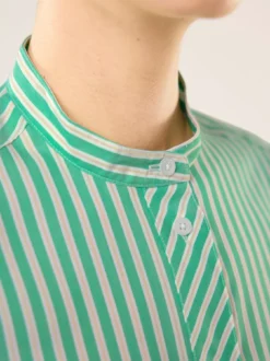 Extraglatt Stehkragen Bluse