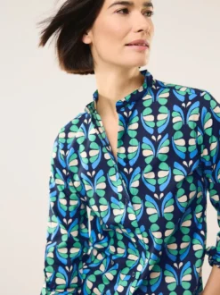 Extraglatt Stehkragen Bluse