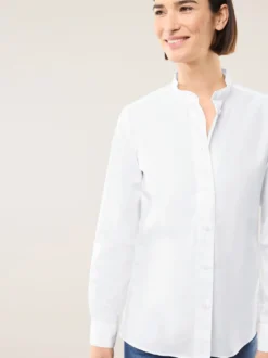 Extraglatt Stehkragen Bluse