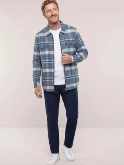 Flanell-Hemd mit Reißverschluss