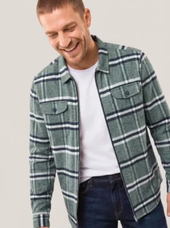 Flanell-Hemd mit Reißverschluss
