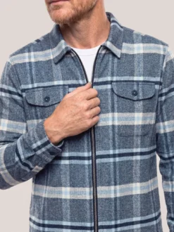 Flanell-Hemd mit Reißverschluss