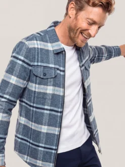 Flanell-Hemd mit Reißverschluss
