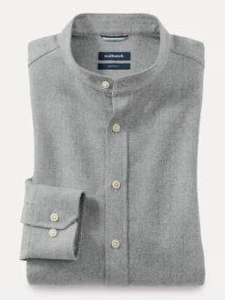 Flanell Stehkragen-Hemd
