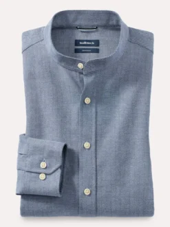 Flanell Stehkragen-Hemd