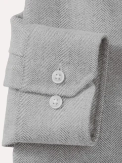 Flanell Stehkragen-Hemd