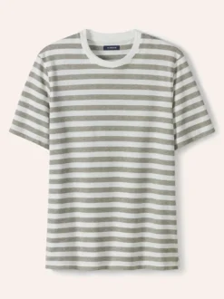Gestreiftes T-Shirt mit Leinen