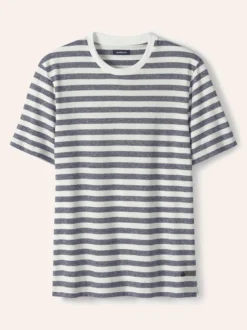 Gestreiftes T-Shirt mit Leinen