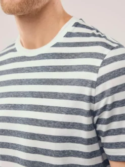 Gestreiftes T-Shirt mit Leinen
