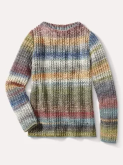 Grobstrick-Pullover Farbverlauf