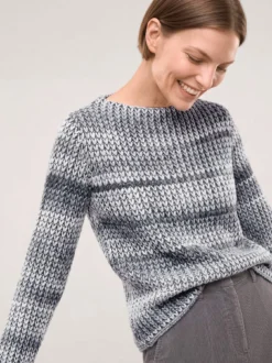 Grobstrick-Pullover Farbverlauf