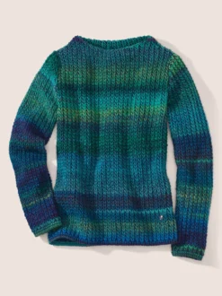 Grobstrick-Pullover Farbverlauf