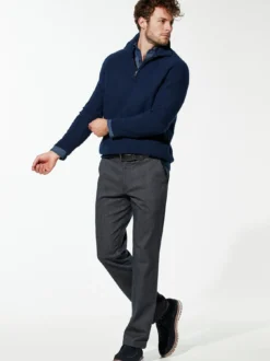 Gürtel-Chino Wool-Look
