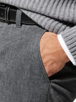 Gürtel-Chino Wool-Look